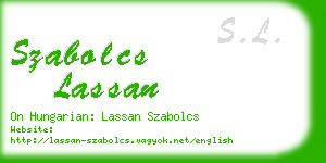 szabolcs lassan business card